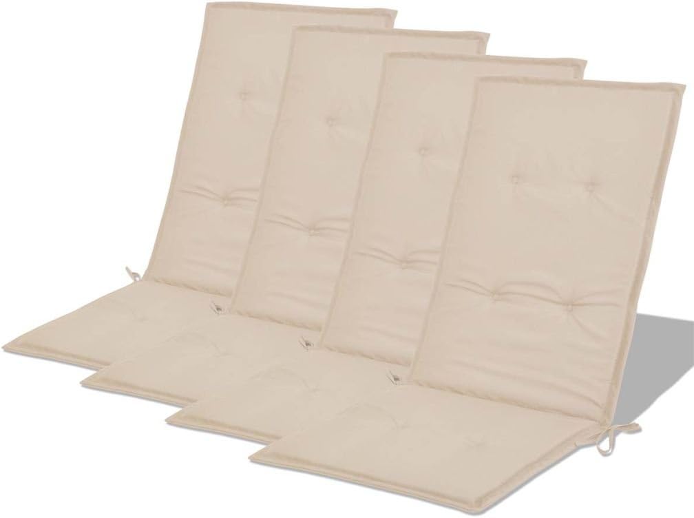 Tidyard Garden Chair Cushions, Set of 4 High Back Patio Furniture Replacement Cushions, Fabric Indoor Outdoor Seating Cushion 47.2 x 19.7 x 1.2 Inches (L x W x T)