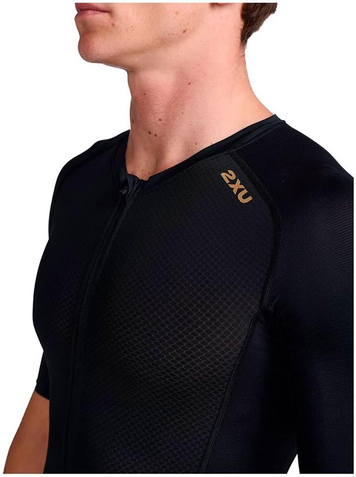 2XU Men's Light Speed Sleeved Tri Suit (US, Alpha, XX-Large, Regular, Regular, Standard, Black)