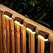 Solar Step Lights Outdoor Waterproof LED Solar Stairs Lights for Deck Patio Fence Walkways - Auto On/Off 4 Pack Warm Light (Brown)