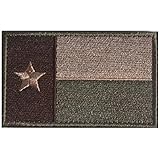 Phoenix Ikki CALIFORNIA REPUBLIC カリフォルニア州旗 テキサス州旗 タクティカル ミリタリー サバゲー 布 刺繍 パッチ ワッペン 腕章 紋章 マジックテープ アップリケ Texas flag green