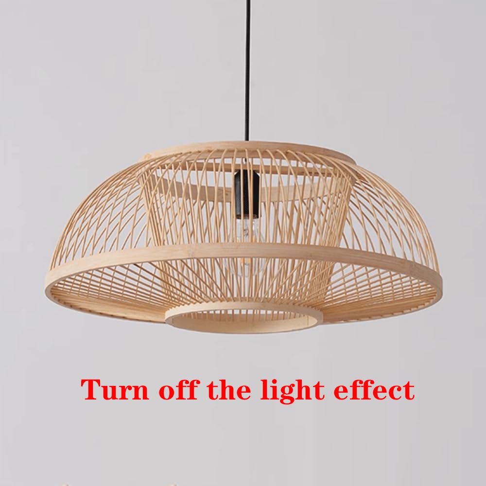 Półokrągłe Lampy Wiszące W Stylu Japońskim Lampa Wisząca Z Ręcznie Tkanego Bambusa Klasyczny Skandynawski Klosz Do Lampy Sufitowej Oświetleniowa W Stylu Nadmorskim Do Restauracji, Biura,
