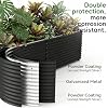 Land Guard 2 Pack 632 ft Galvanized Metal Raised Garden Bed, 2FT Deep Root Elevated Planter Box Steel Large Vegetable Flower Bed Kit, Gray