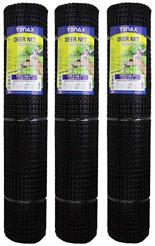 Tenax 2A040006 Deer Net, Black, 7-Feet by 100-Feet (Pack of 3)