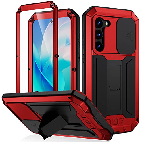 Protection Galaxy S23 métal robuste haut de gamme rouge