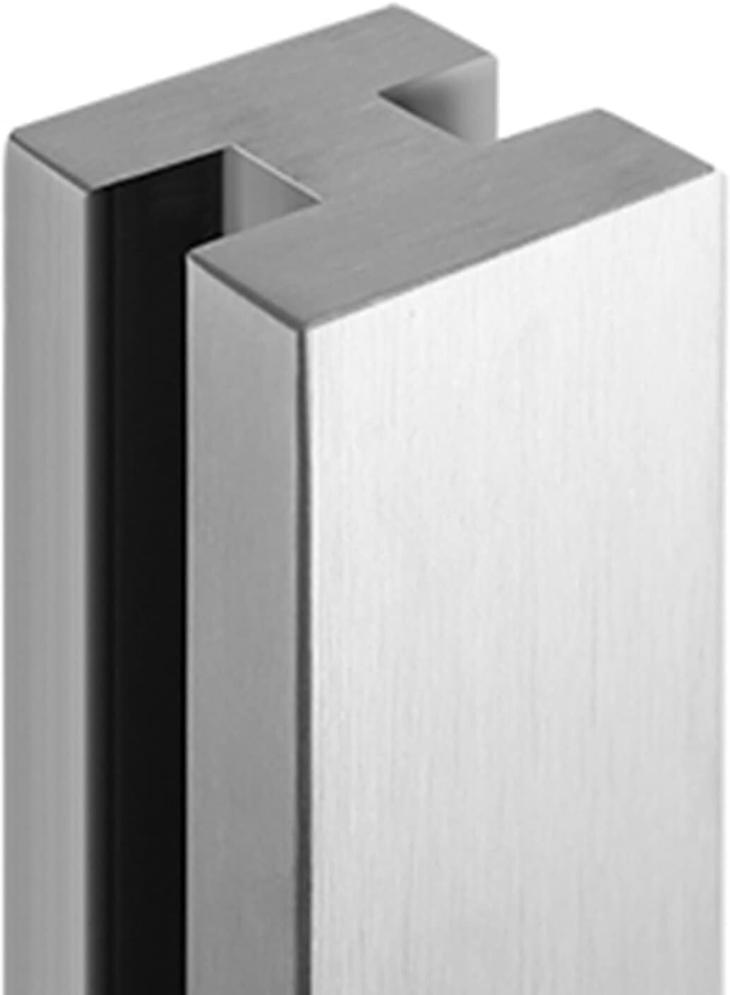 Stainless Steel Glass Floor Clamp Post for Railing - Square Glass Panel Balustrade for Balcony, Deck, Loft Stairs, Home & Garden - 85cm/33.5in Middle Post