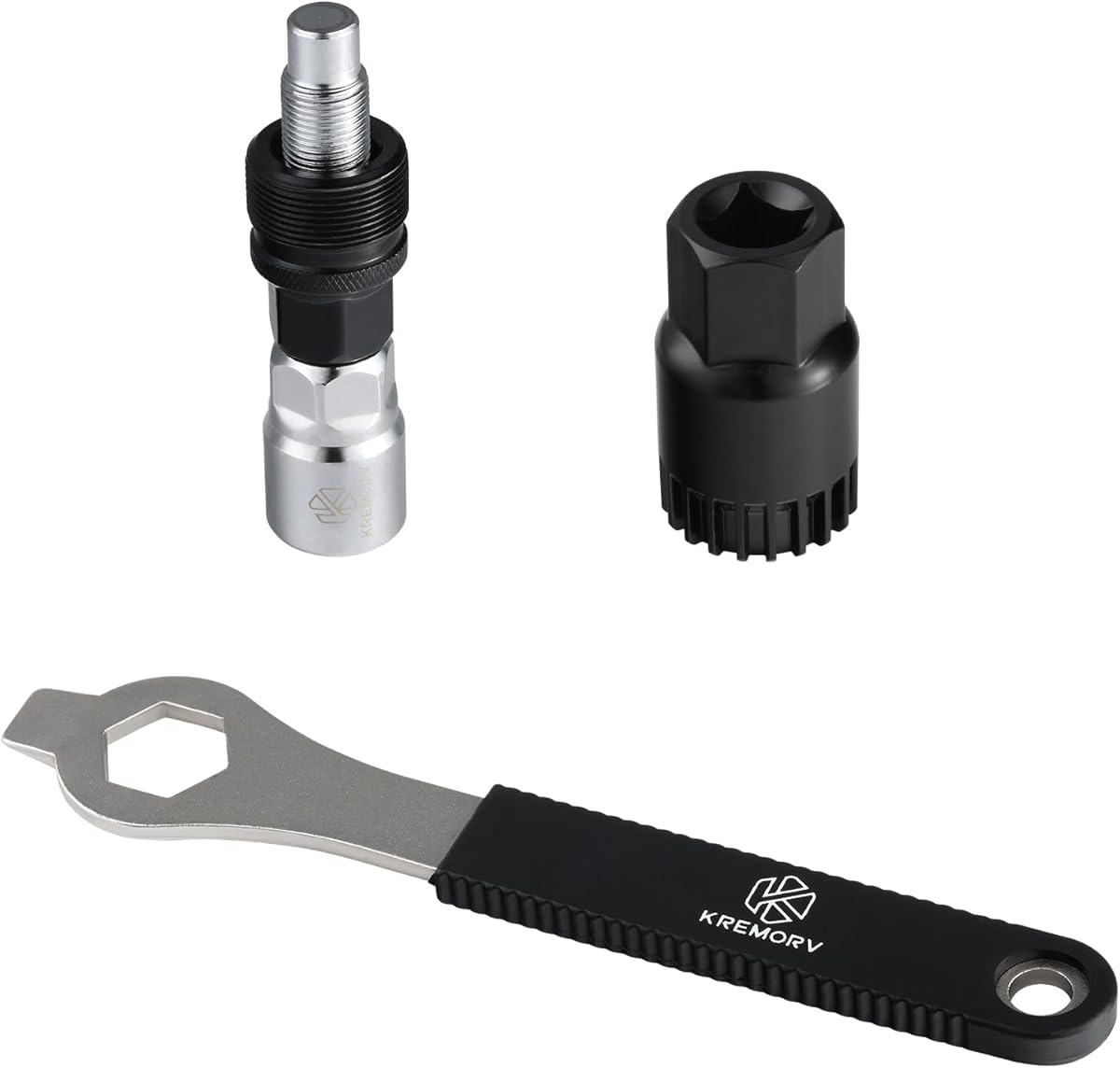 Bicycle Crank Extractor Bike Bottom Bracket Removal Tool with 16mm Spanner Repair Tools Kit Compatible with Shimano Octalink ISIS BSA SRAM