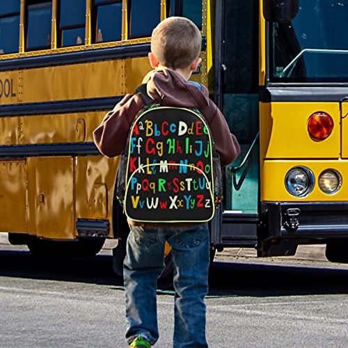 Education Alphabet Kids Backpack For Boys Girls, Rainbow Letter Toddler Bag Kindergarten Children Bag Preschool Nursery Travel Bag With Chest Strap Small Backpack #TOP6