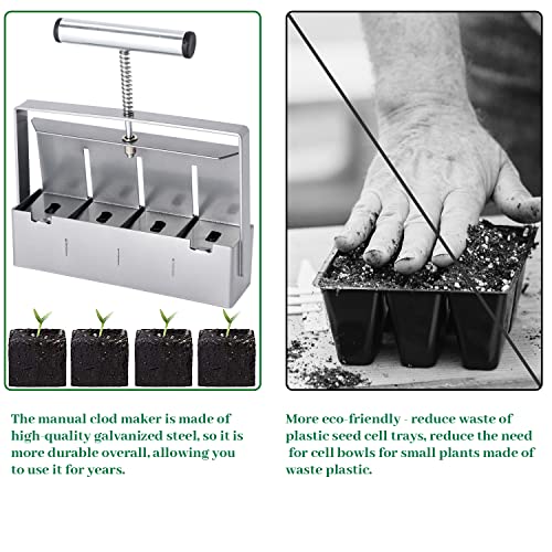 Erdtopfpresse Transplant manueller Bodenblocker für Gartenarbeiten
