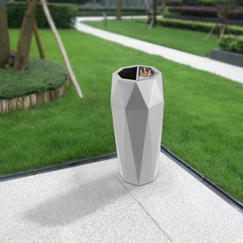Papelera comercial exterior acero inoxidable con tapa miniatura 7