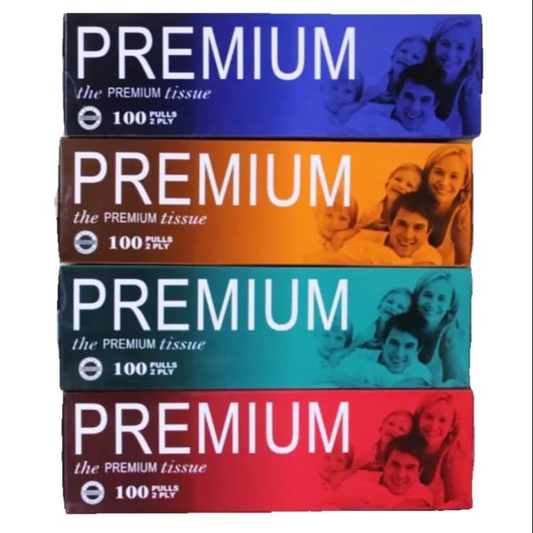 Premium Box Face/Car Soft Tissue Papers 100 Pulls 2 Ply (Pack of 4=400 Pulls, 800 Sheets) (B0D3GP1G1S) Amazon Price History, Amazon Price Tracker