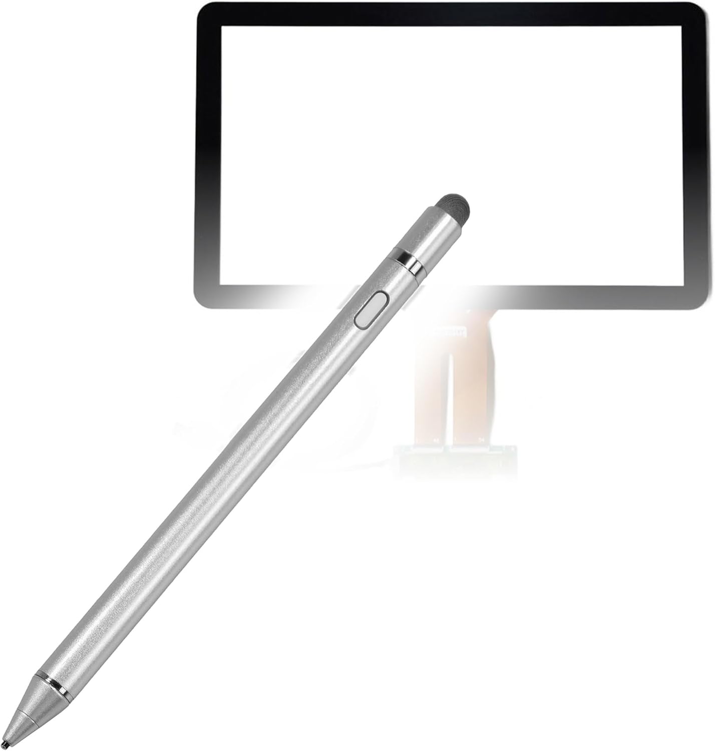 BoxWave Stylus Pen Compatible with Yunlea 8562173 V01 (17.3 in) - AccuPoint Active Stylus, Electronic Stylus with Ultra Fine Tip - Metallic Silver