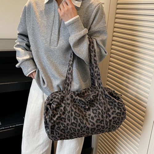 Sac cabas léopard élégant et polyvalent en toile de qualité - 5