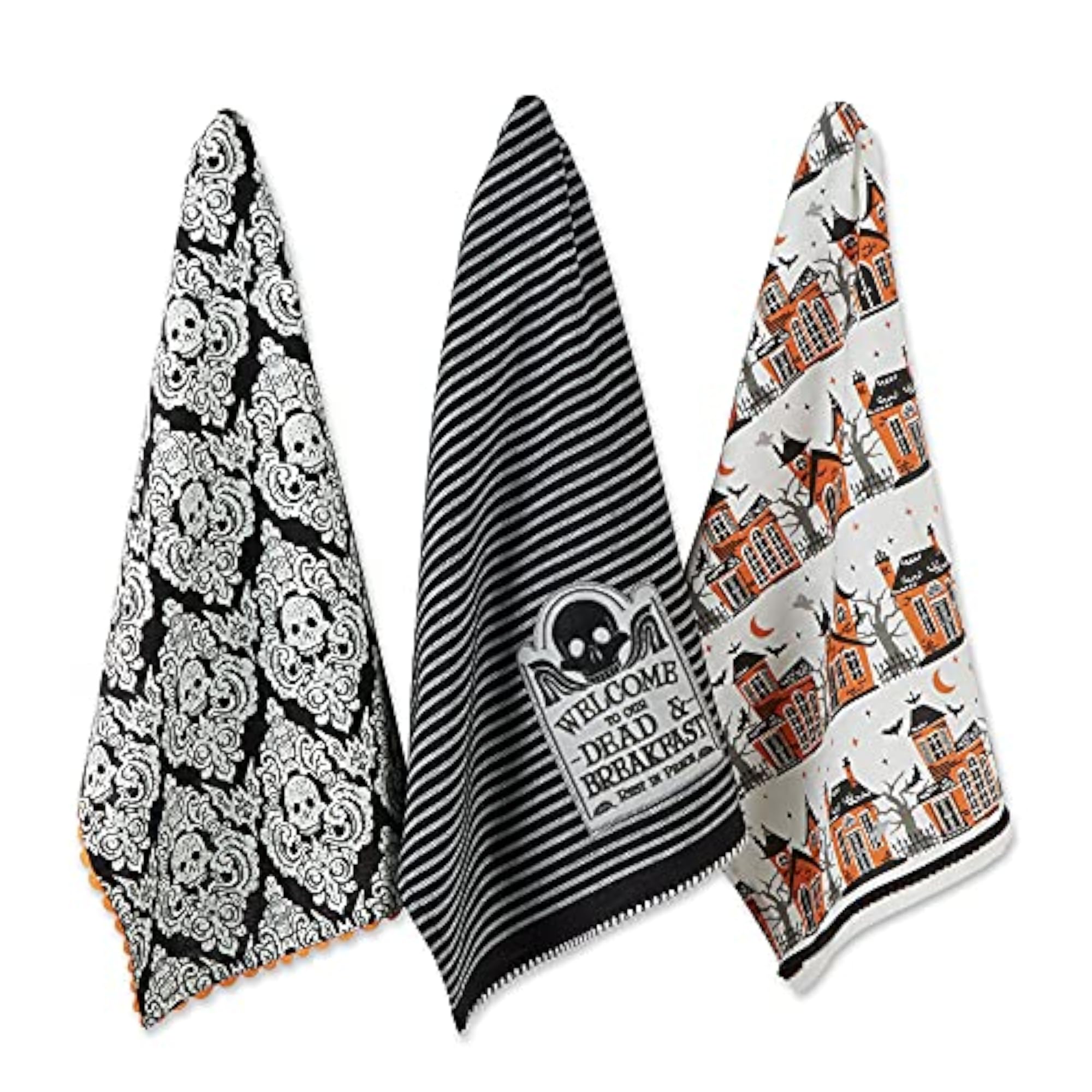 Halloween Collection Dishtowel Set, Embellished