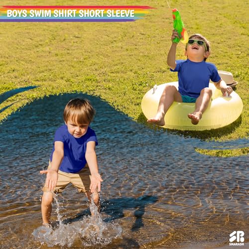 Boys Rash Guard Long Sleeve UPF 50+ Sun Protection Swim Shirt Rashguard SPF Surf Quick Dry Cool Beach Clothes for Toddler Babies Infant Kids Klein Blue 18-24M