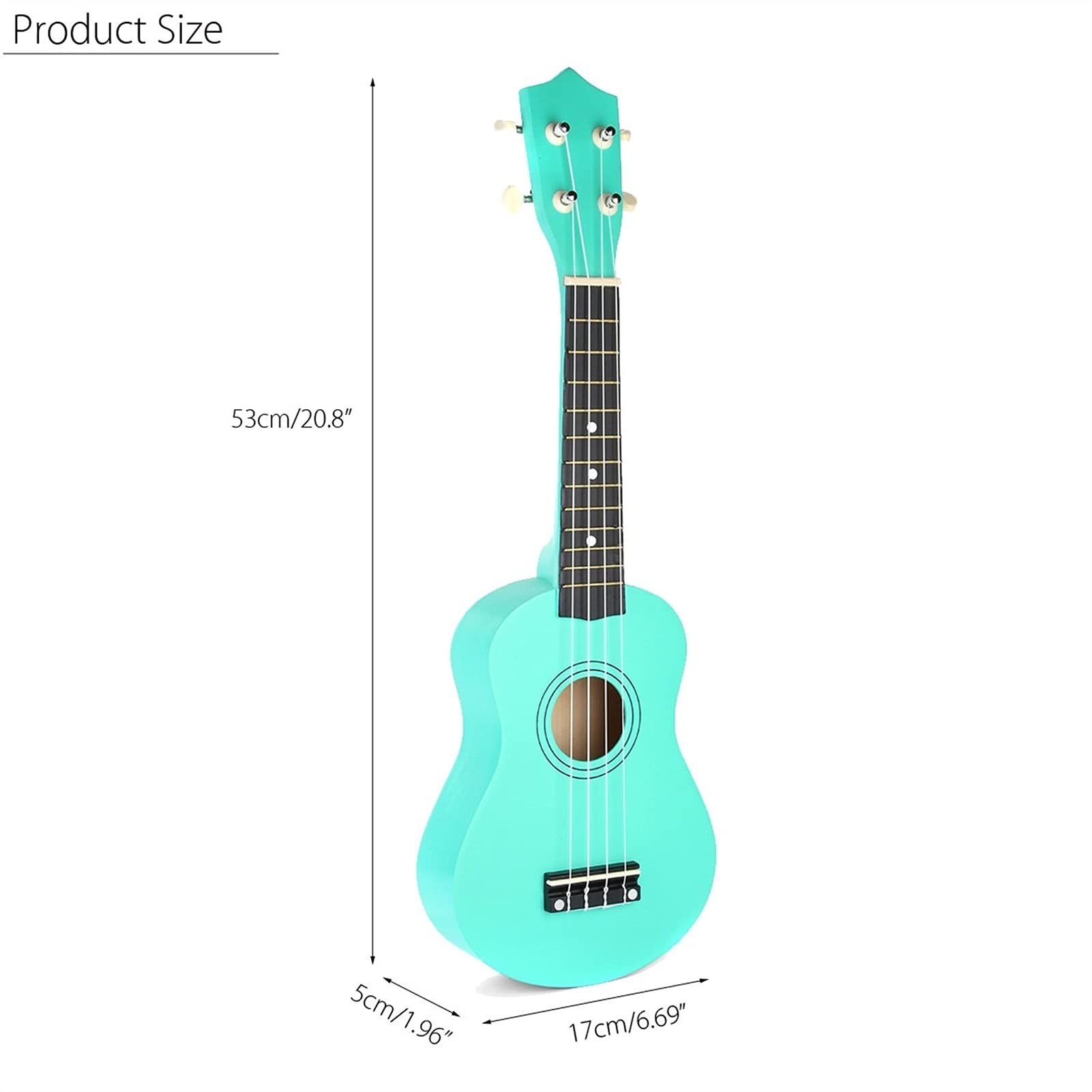 Ukulele koncertowe Początkujący Ukulele 21- calowy Saxophone Ukulele Basswood 4 Struny Hawaiian Guitar Instruments Musical Instruments Ukulele Sopran Gitara z tunerem torby Gig (Color : Green)