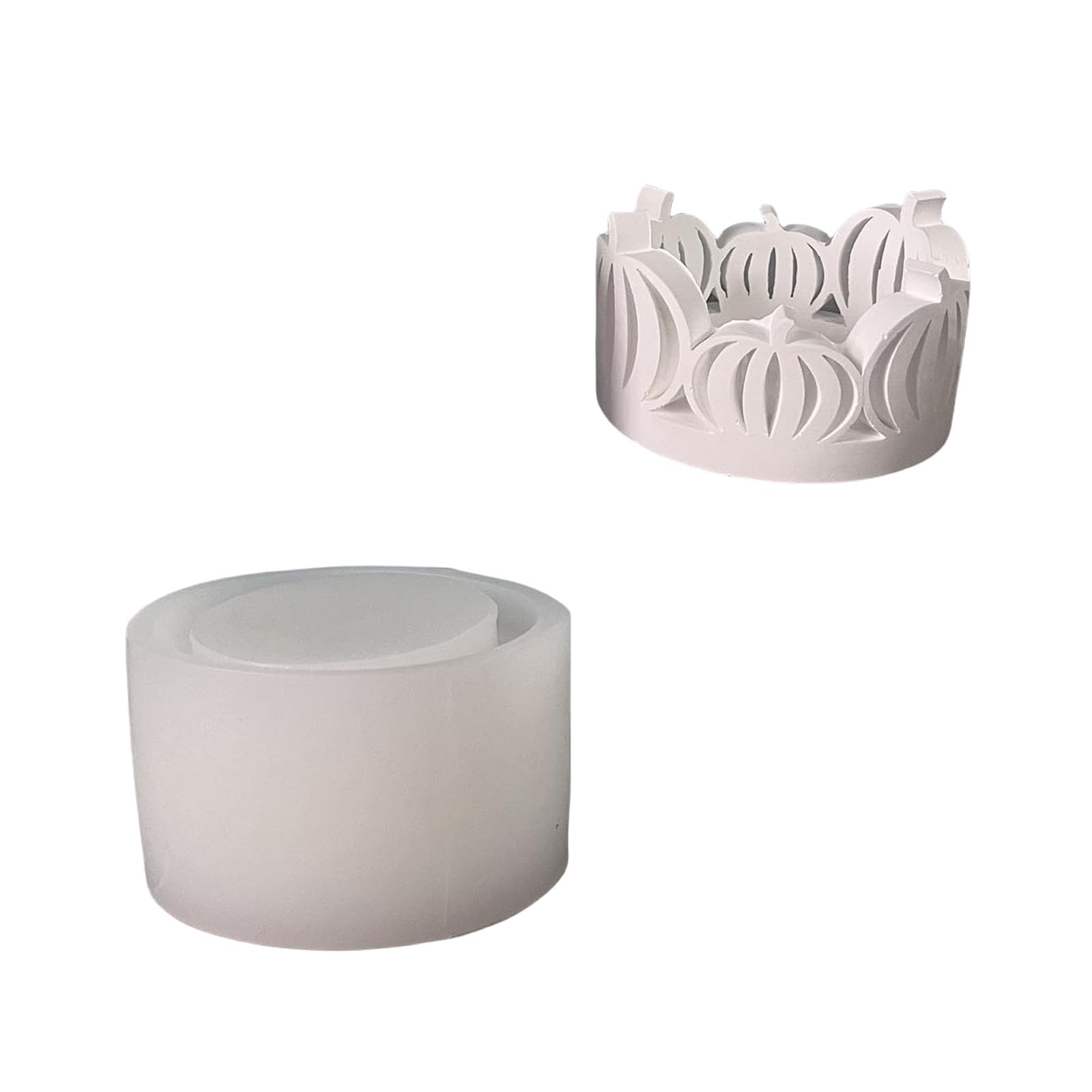 HZBB Hollow Pumpkins Silicone Mold Halloween Themed Molds for Epoxy Resin Craft Making Tealight Holder Creative Hollow Out Mold
