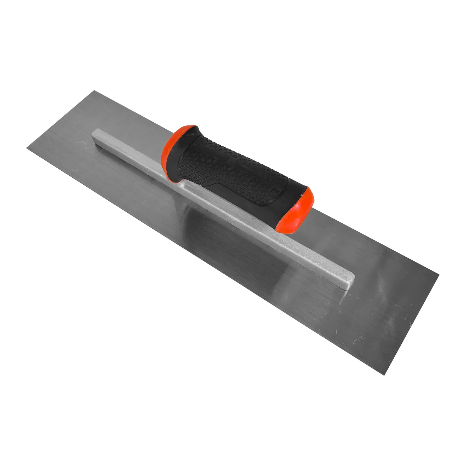 Paleta de acabado plano, 16 x 4 pulgadas, paleta de mampostería de acero al carbono con mango de goma suave, paleta de yeso para yeso, yeso, yeso, tablero de yeso