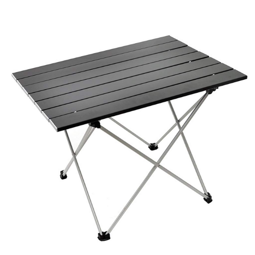 Tavolo pieghevole da campeggio Tavolo da picnic portatile pieghevole ultraleggero in lega di alluminio per esterni con gambe in alluminio Altezza regolabile Piano arrotolabile con strato in rete Fac
