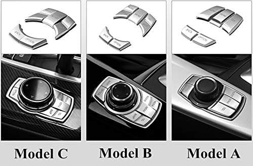 Interior Center Console iDrive Multimedia Button Trim Cover for BMW 3 Series 4 Series F30 F31 F32 F34 2013-2018 (Model A)