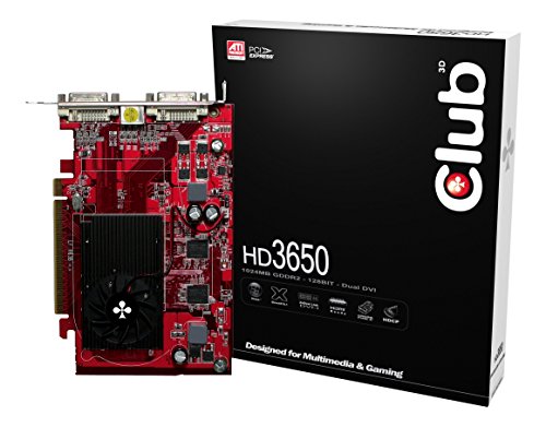 Tarjeta gráfica PCI-Express Club 3D ATI Radeon HD3650 de 1 GB GDDR2 Dual DVI