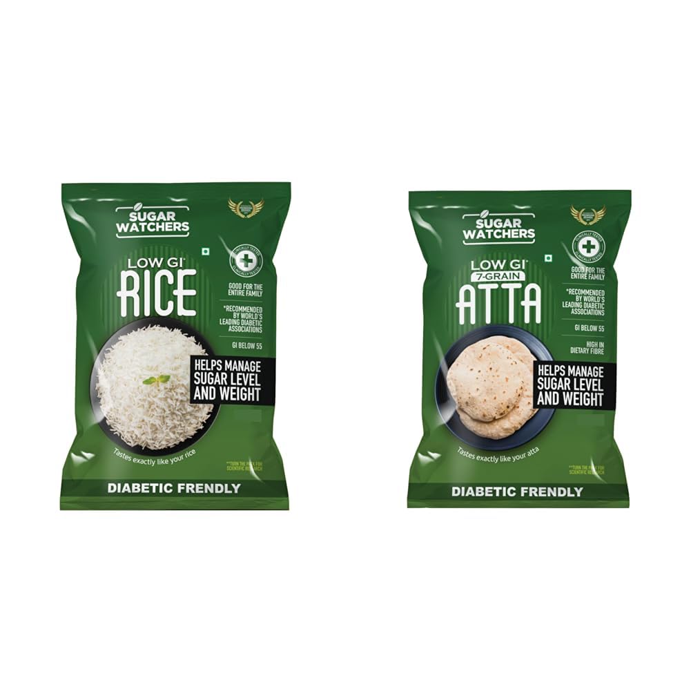 Sugar Watchers Rice And Atta Value Combo | Diabetic Friendly | Clinically Certified Low Gi | Dietician Recommended, 1000 Gm (B0CZLRTFZX) Amazon Price History, Amazon Price Tracker
