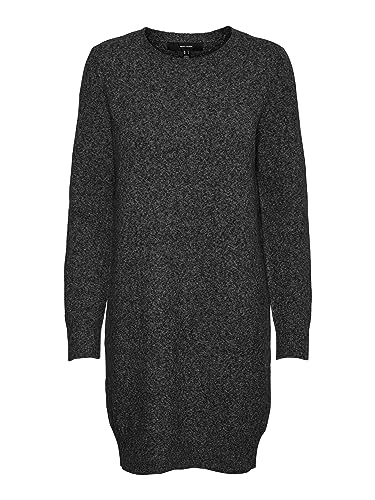 VERO MODA Damen VMDOFFY LS O-Neck Dress GA NOOS 10215523, Dark Grey Melange, XL