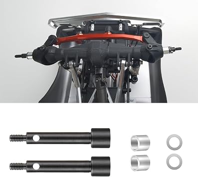 4 Pieces RC Front and Rear CVD Drive Shaft Steel Axle Shafts for 1/24 Axial SCX24 C10 JLU Bronco Gladiator Deadbolt RC Cars