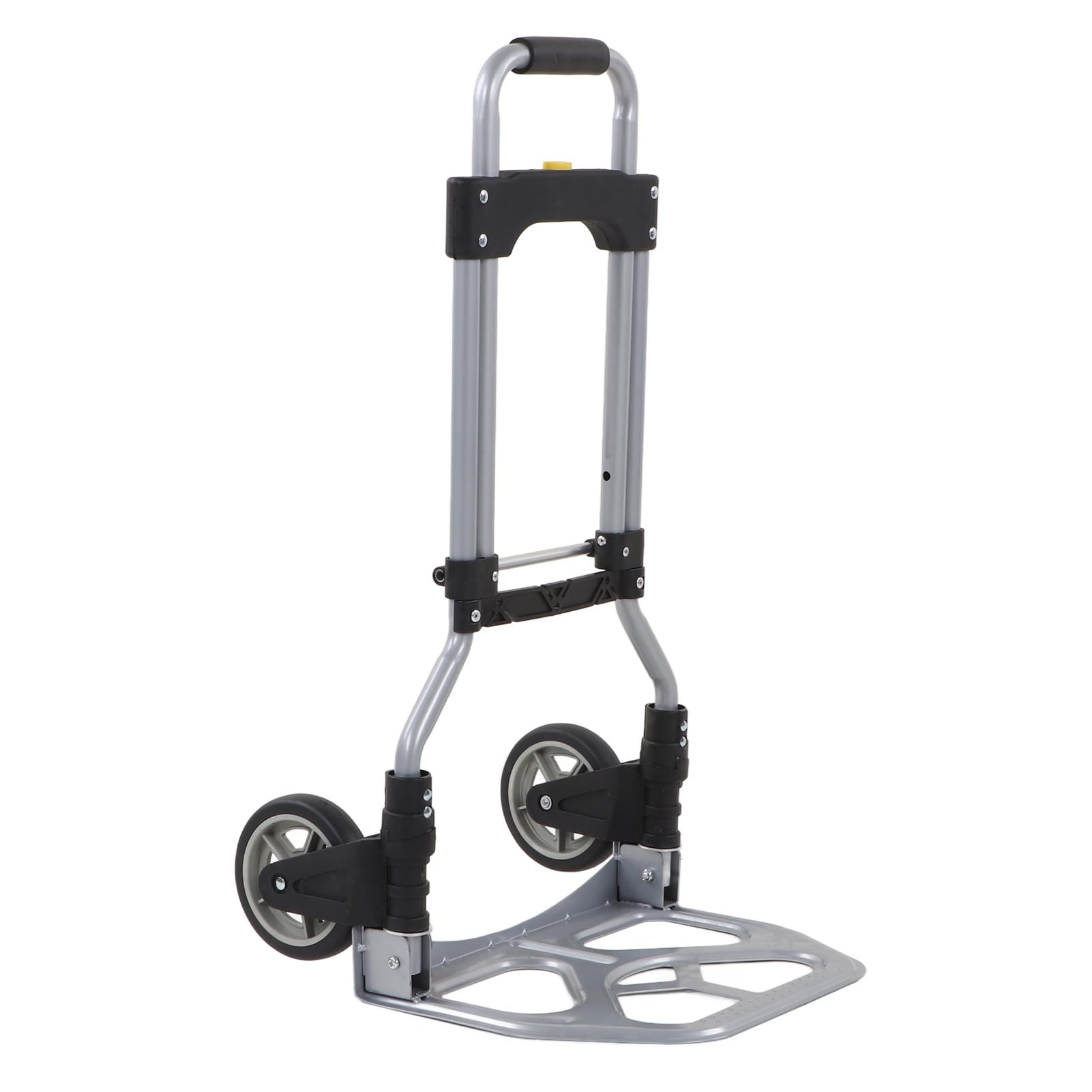 Alomejor Carro con Plataforma Rodante, Carretilla Manual Plegable, Portátil y Resistente, Capacidad de 70kg para Compras y Uso en Almacenes, Material de Hierro