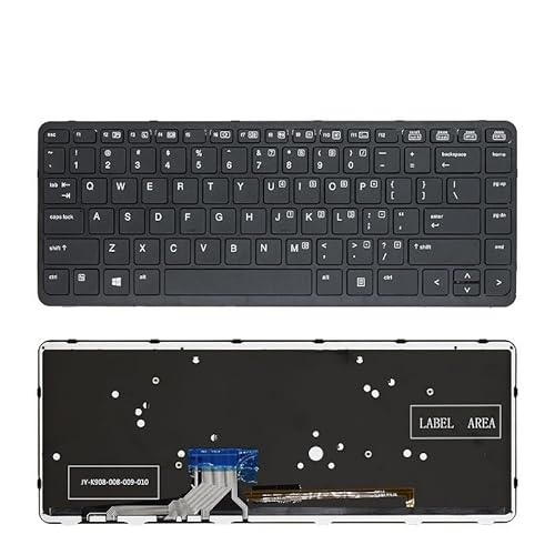 HP EliteBook Folio 1040 G1 G2 739563-001 739563001 MP-13A13USJ442 用 US ロシア語バックライトキーボード(US New Black light)