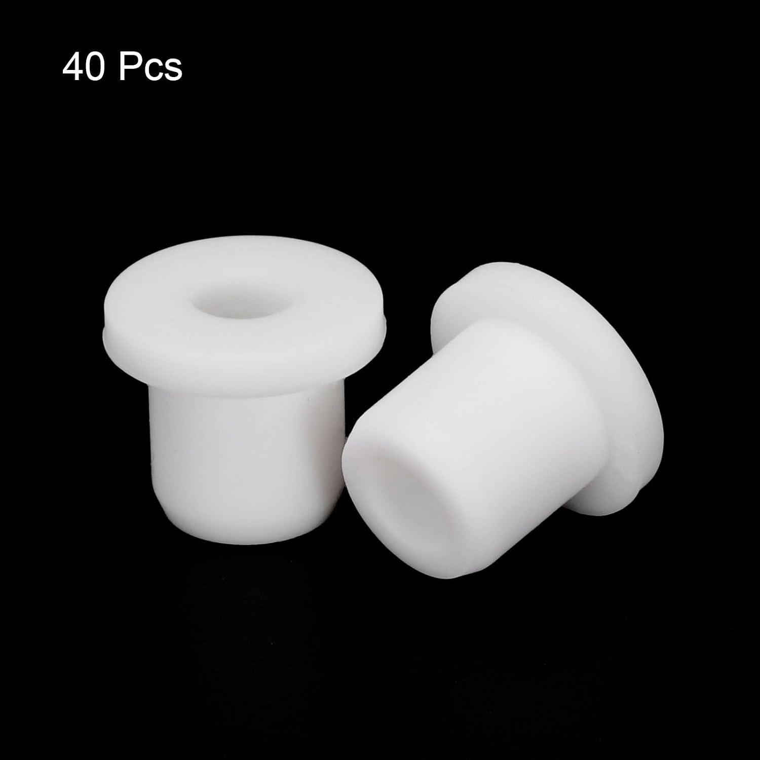 MECCANIXITY 40Pcs T Type Rubber Grommet Mount Dia 9mm ID 5mm Seal Protection Flexible Hole Plugs for Cable Pipe White