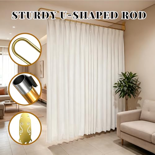 Beauty Salon Partition Curtain for Room Divider, 78.5" W x 86" H by Fjyrinthic - Used condition - Image 2