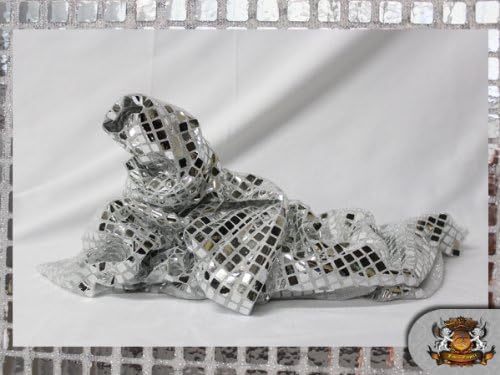 Miniatura 4 de Lentejuelas cuadradas de 0.270 in, plateadas, 42 pulgadas de anchoVendido por The Yard