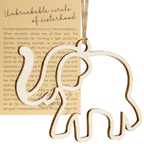 Ornement éléphant d'amitié unique pour lien solide entre sœurs et amies