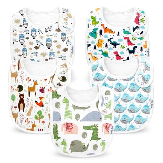 KiddyStar Drool Bibs for Babies – Organic, Unisex, Soft Absorbent Teething Bibs with Adjustable Snaps