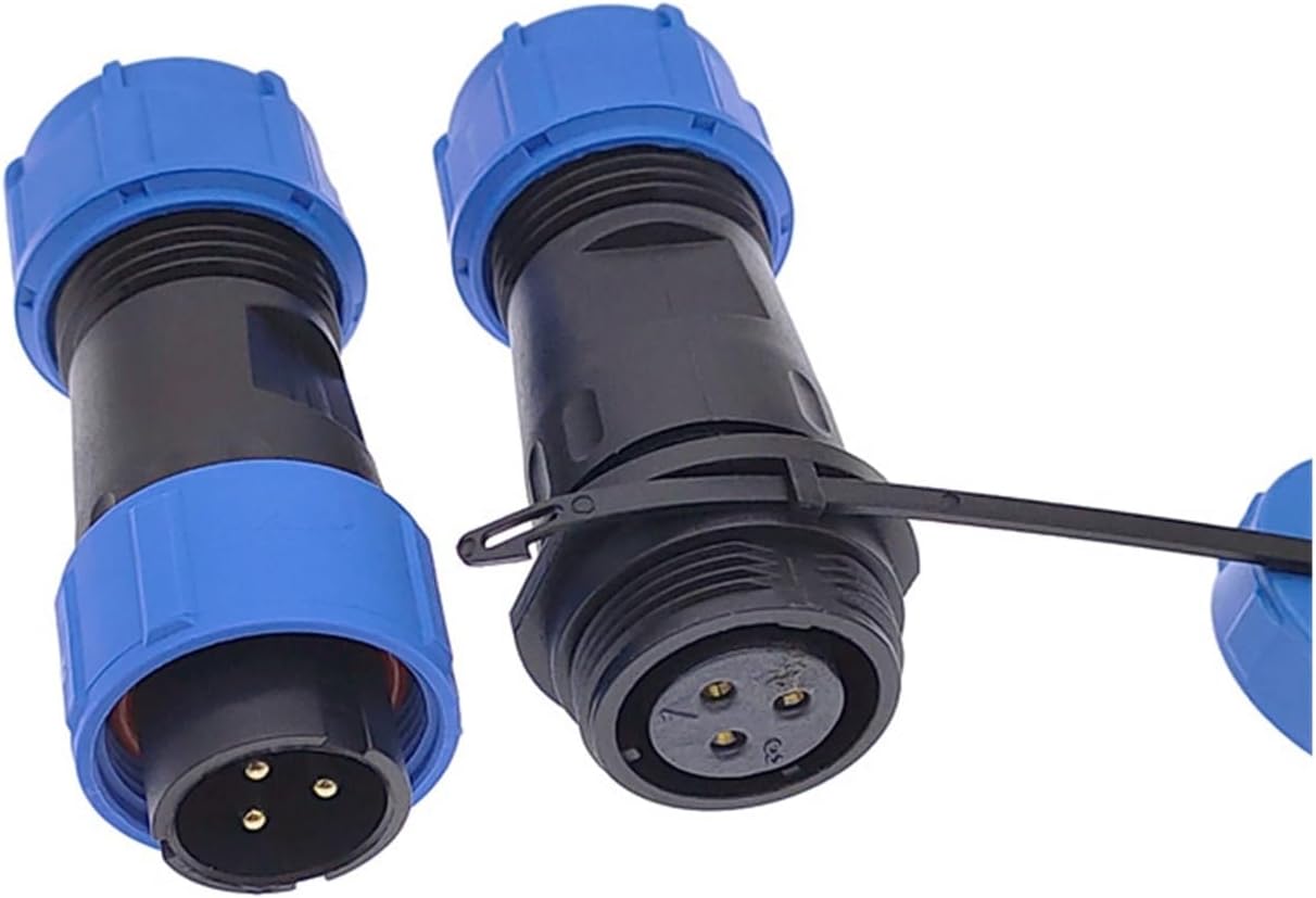 Welding-Free Waterproof Aviation and Socket IP68 SP17 Cable Connector 2pin 3pin Male and Female Screw Connection(SL17-3)
