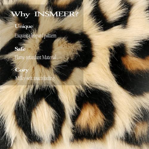 Insmeer IN-HM-002-BR-AU Leopard Print Pillow Case Decorative Fluffy Pillow Covers Faux Fur Pillow Case Cushion Cover, 12X20 Inch Shaggy Cheetah Decorative Throw Pillow thumb #2