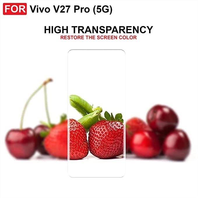 Image of NEW'C Tempered Glass Compatible For Vivo V27 Pro 5G Advanced Border-Less Full Edge To Edge Uv Screen Protector And Easy Installation Kit For Cellphone(Pack Of 1) By Blacksheep
