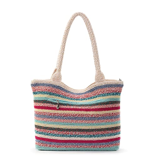 The Sak Crafted Classics Tote Bag - Hand Crochet Women's Purse For Everyday, Travel, Beach Bag - Carryall Shoulder Bag Straps4