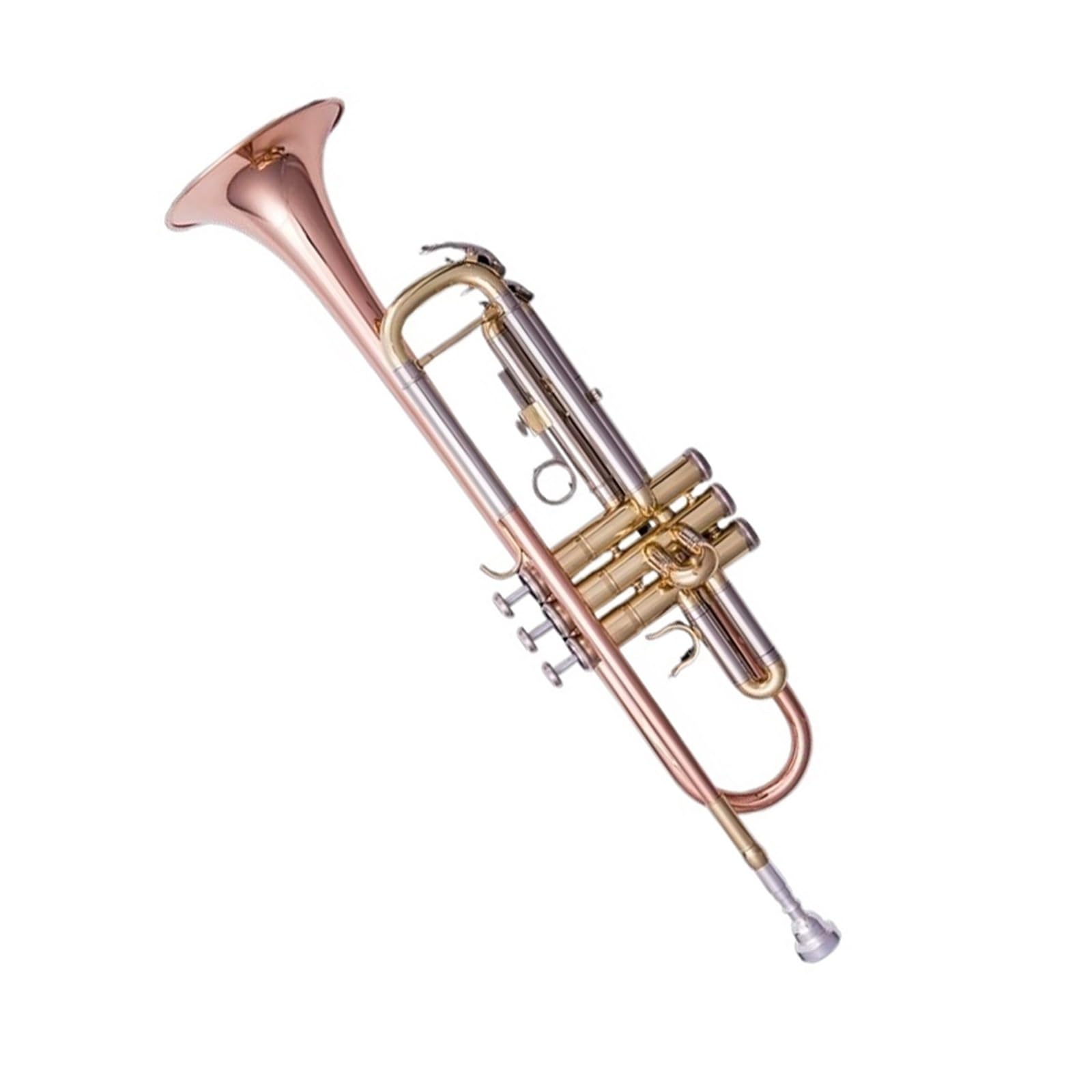 trąbka instrument Wysokiej klasy trzykolorowa trąbka, płaska, trzydźwiękowa trąbka, kompletne akcesoria dla początkujących