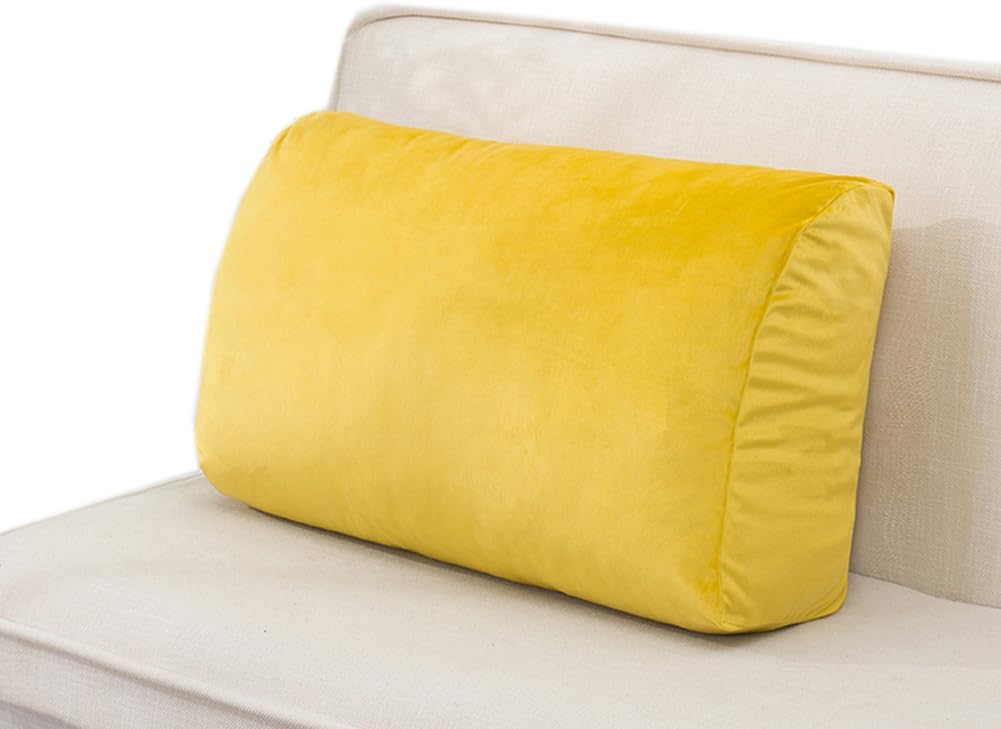 Sofa Lumbar Support Pillow Soft Couch Waist Cushion Bed Reading Backrest Pillow Office Chair Ergonomic Lumbar Pillow (Blackish Green, 65×45×17cm/25.59"×17.7"×6.69")