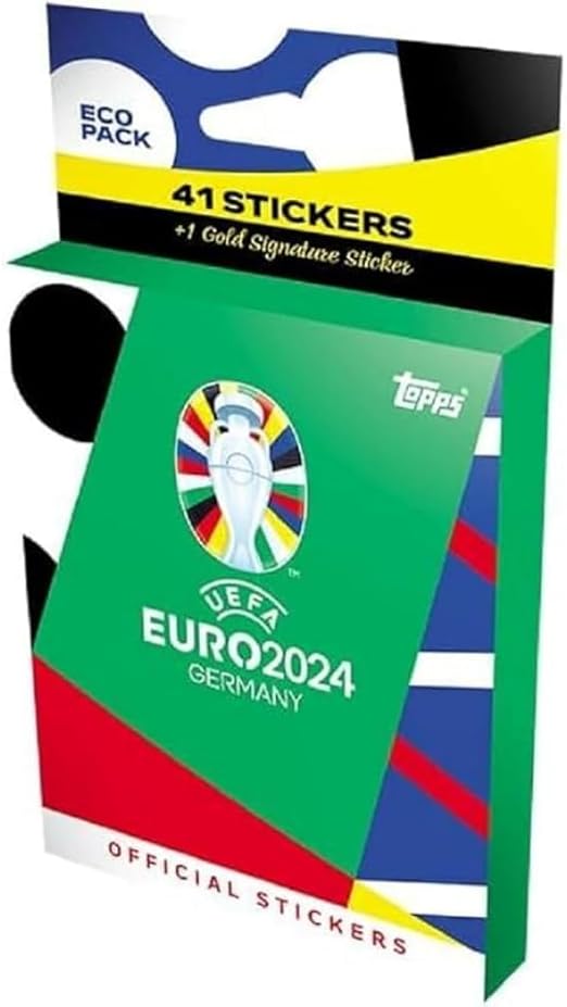 Topps Official Euro 2024 Sticker Collection Eco Pack contains 41