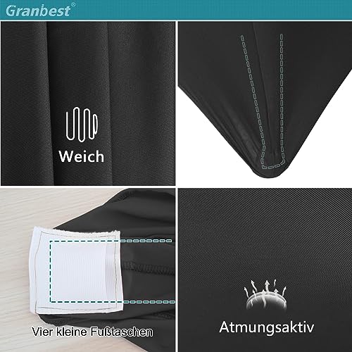 Granbest Pack von 2 Cocktail Tischhussen Eingebaut Spandex Quadrat Ecken Stehtischhussen für Party, Bankett, Hochzeitsereignis… – Ansicht 4