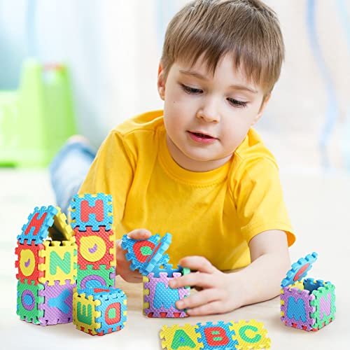 image for Chalyna 36 PCS Foam Play Mat 2 x 2 Inch Interlocking Alphabet and Numb