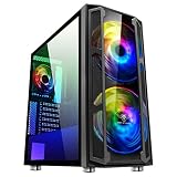 SPIRIT OF GAMER – Ghost 5 - Boitier PC Gamer ATX/mATX – 2 Ventilateurs LED RGB Adressable 200mm : 60 Modes - Tour Bureau Gaming Façade et Paroi Vitre en Verre – ASUS Aura/MSI Mystic/ASROCK