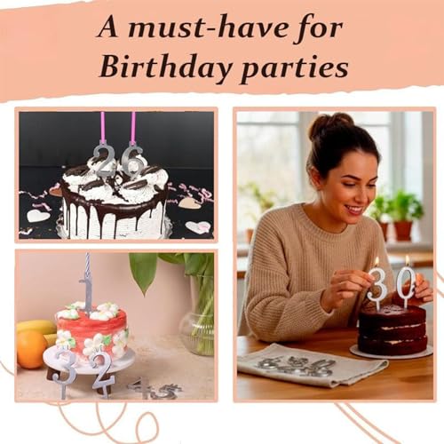 Birthday Cake Candle Holders | 3.15 Inches Reusable Topper Decorations 10 Pieces | Number Birthday Candle Holder Set - For Family Students Adults Men Women Bakers Party Holiday Home Indoor – Image 5