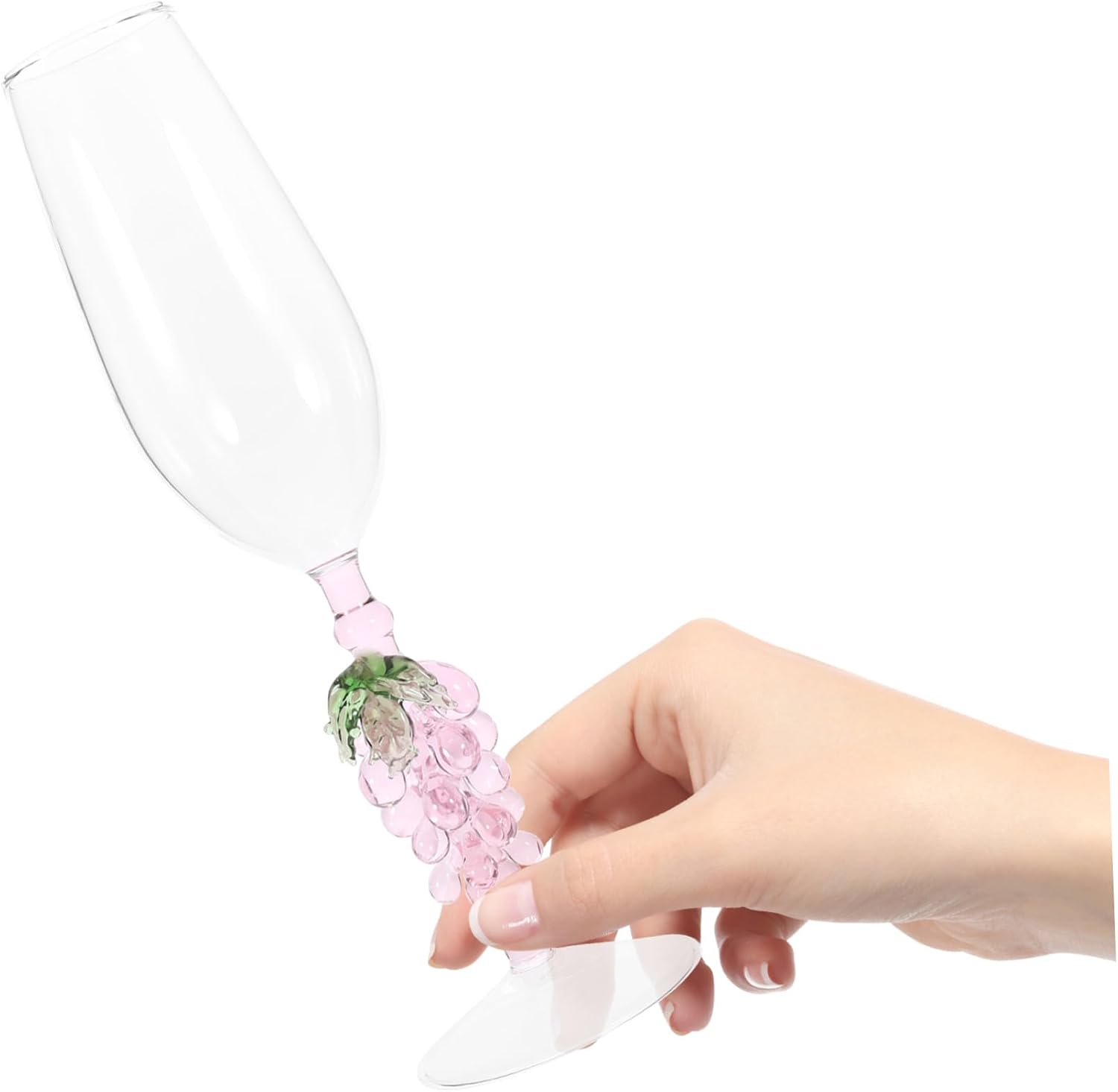 Footed Glass Goblet Wine Glass Decorative High-Stem Wine Flute for Party Use Romantic Red Sparkling Elegant Crystal for Weddings Anniversaries and Celebrations