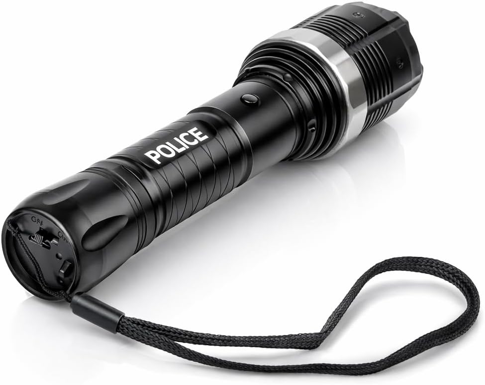 POLICE Stun Gun 8800 - Max Volt Rechargeable with LED Tactical Flashlight
