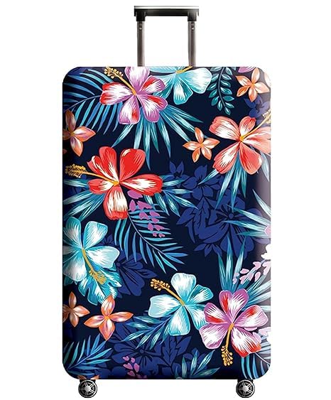 Image of Elastic Luggage Cover for Trolley Suitcase| Washable Dust-Proof Anti-Scratch|Reusable Travel Bag Protector| Stretch Fit Protective Case for 26-29 Inch Suitcases (Random Design)- Pack of 1
