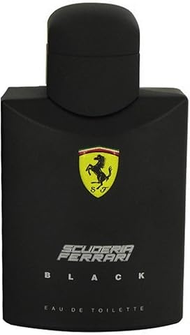 Frasco preto do Ferrari Scuderia Black Eau de Toilette 125 ml