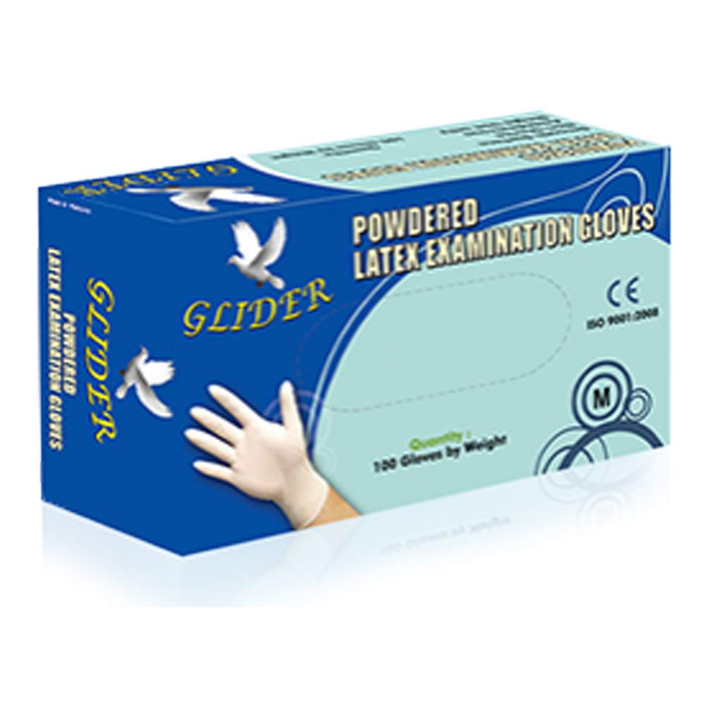 Glider Latex Examination Gloves Powdered Disposable (Pack of 100 in a BOX) (B085RSRWQJ) Amazon Price History, Amazon Price Tracker